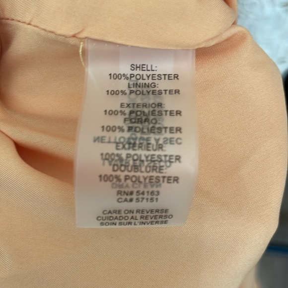 Karl Lagerfeld Aero Charm Belted Flounce Dress in Apricit Size 7 NWT - Picture 9 of 11